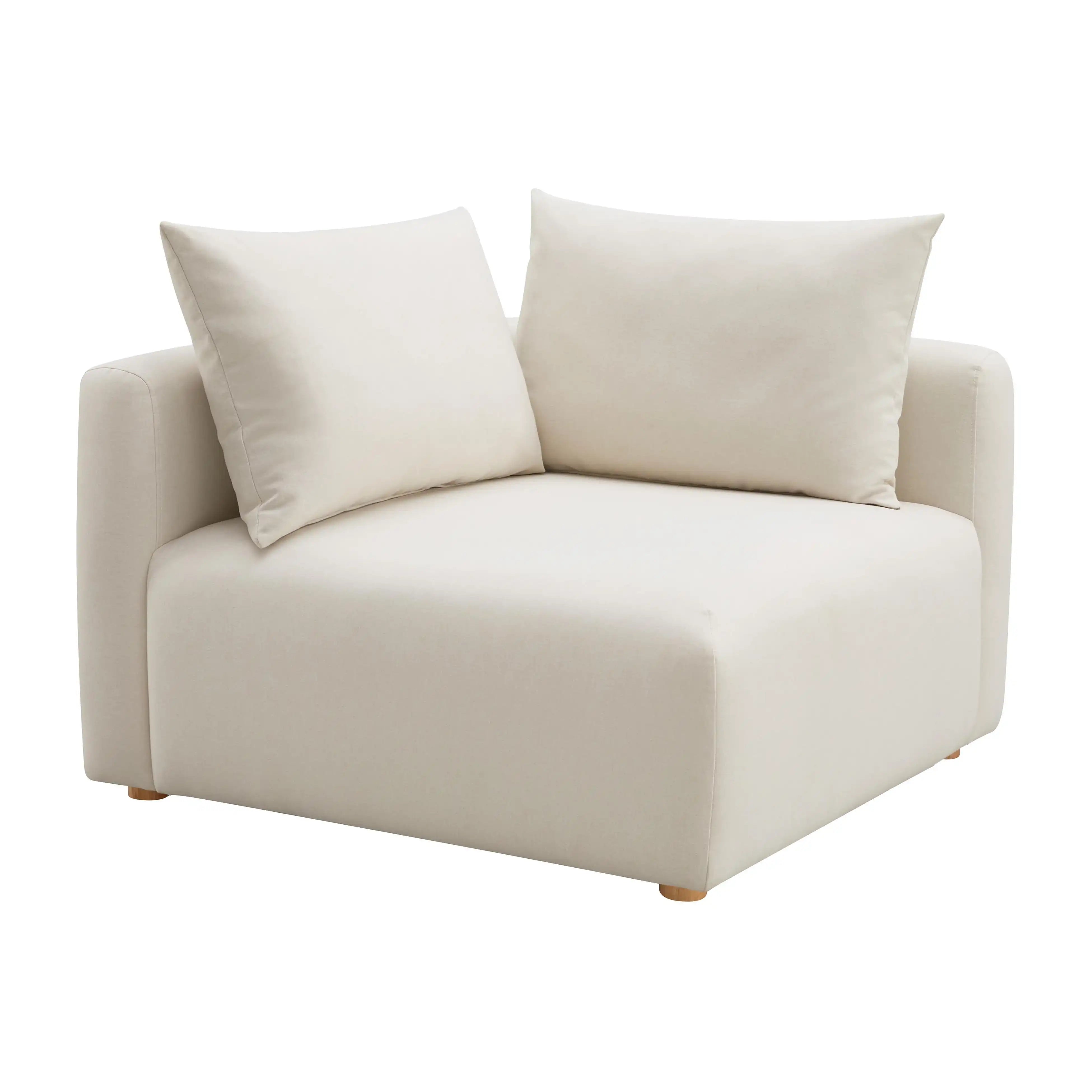 Hangover - Linen Modular Corner Chair - Cream - Best Buy Furniture