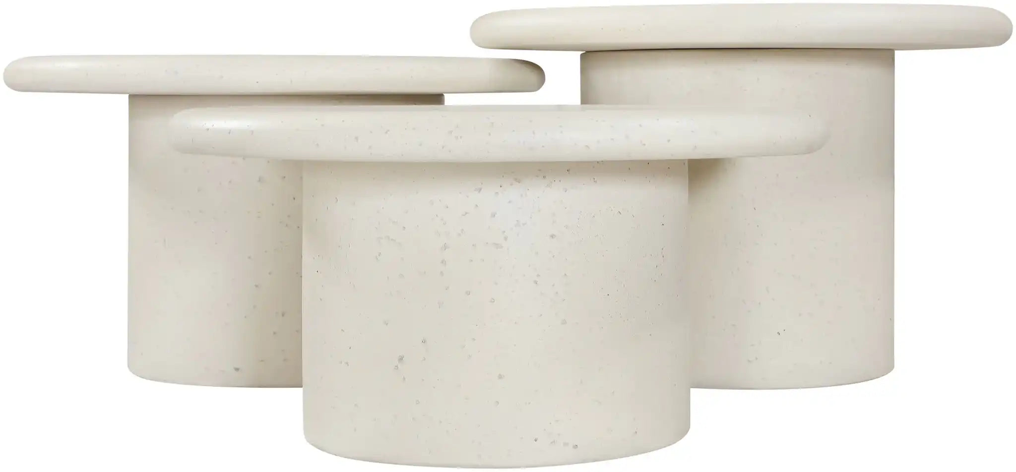 Emara - 3 Piece Concrete And Fiberglass Indoor / Outdoor Coffee Table