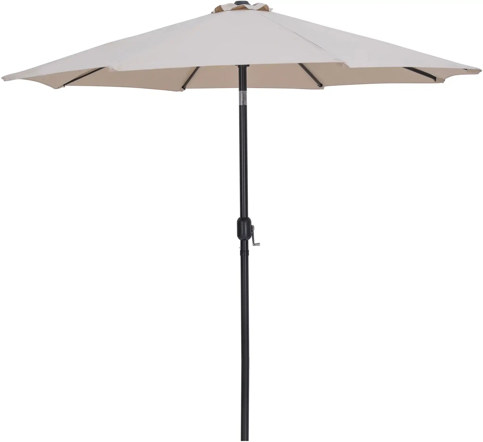 Fiji - Aluminum Patio Umbrella With Square Teak And Black Base