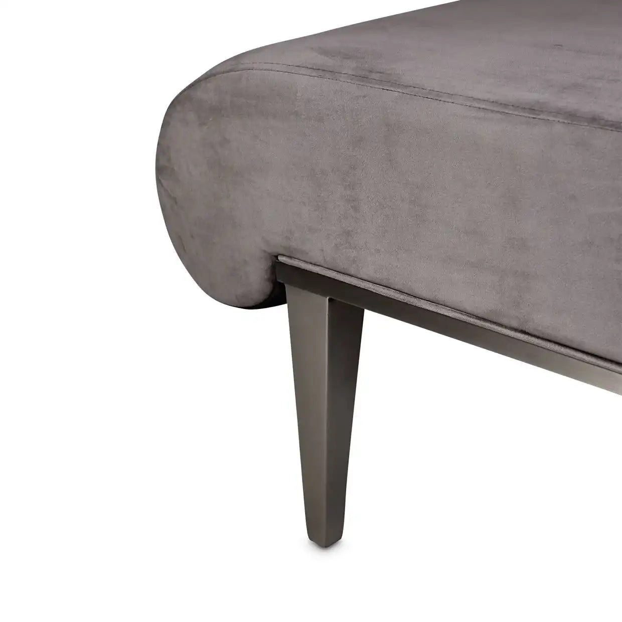 Roxbury Park - Velvet Chaise - Gray Pearl / Stainless Steel - Best Buy Furniture