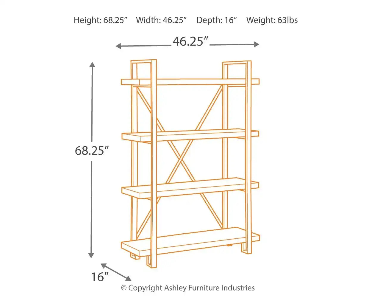 Forestmin - Bookcase - Brown / Black - Best Buy Furniture