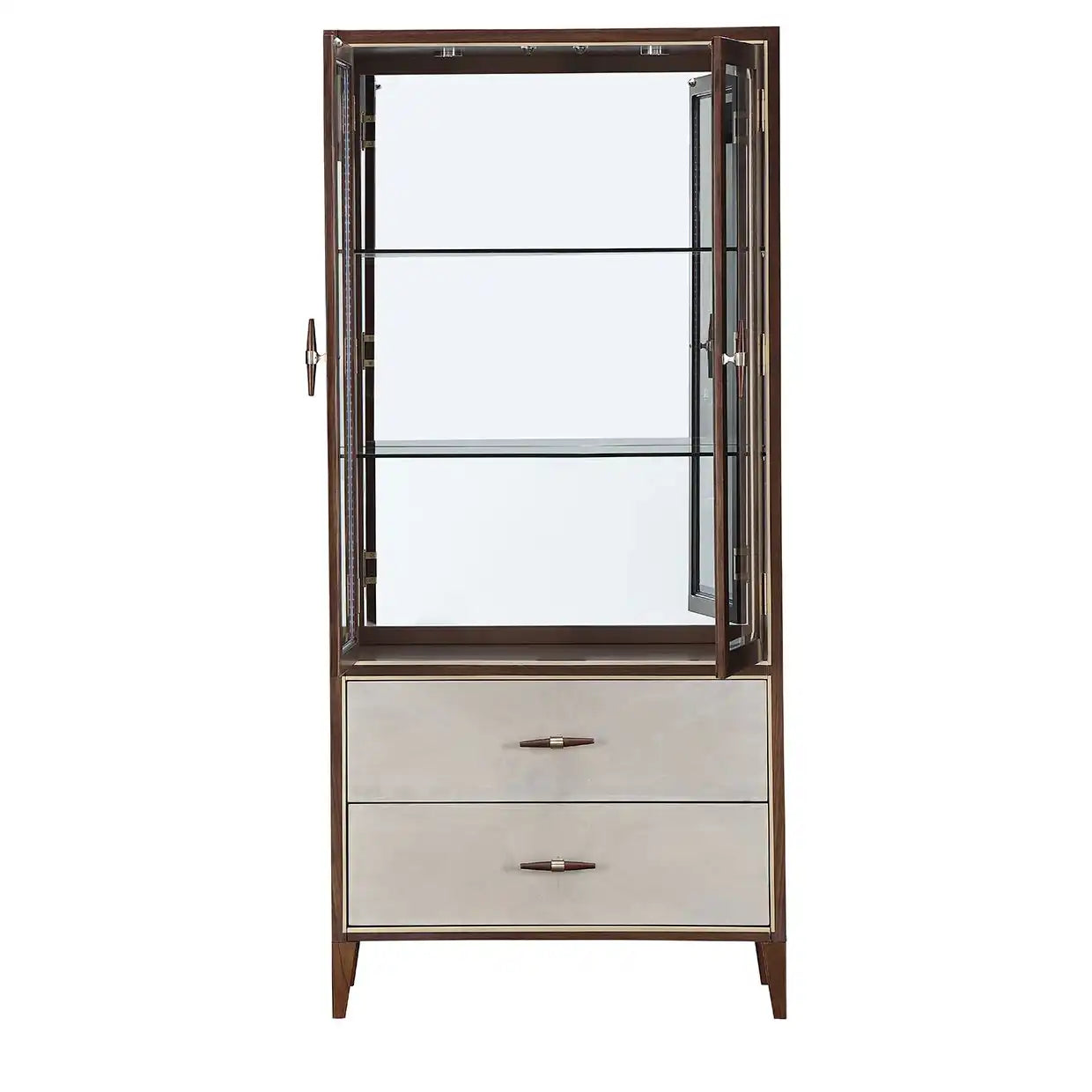 Houston - Display Cabinet - Walnut - Best Buy Furniture