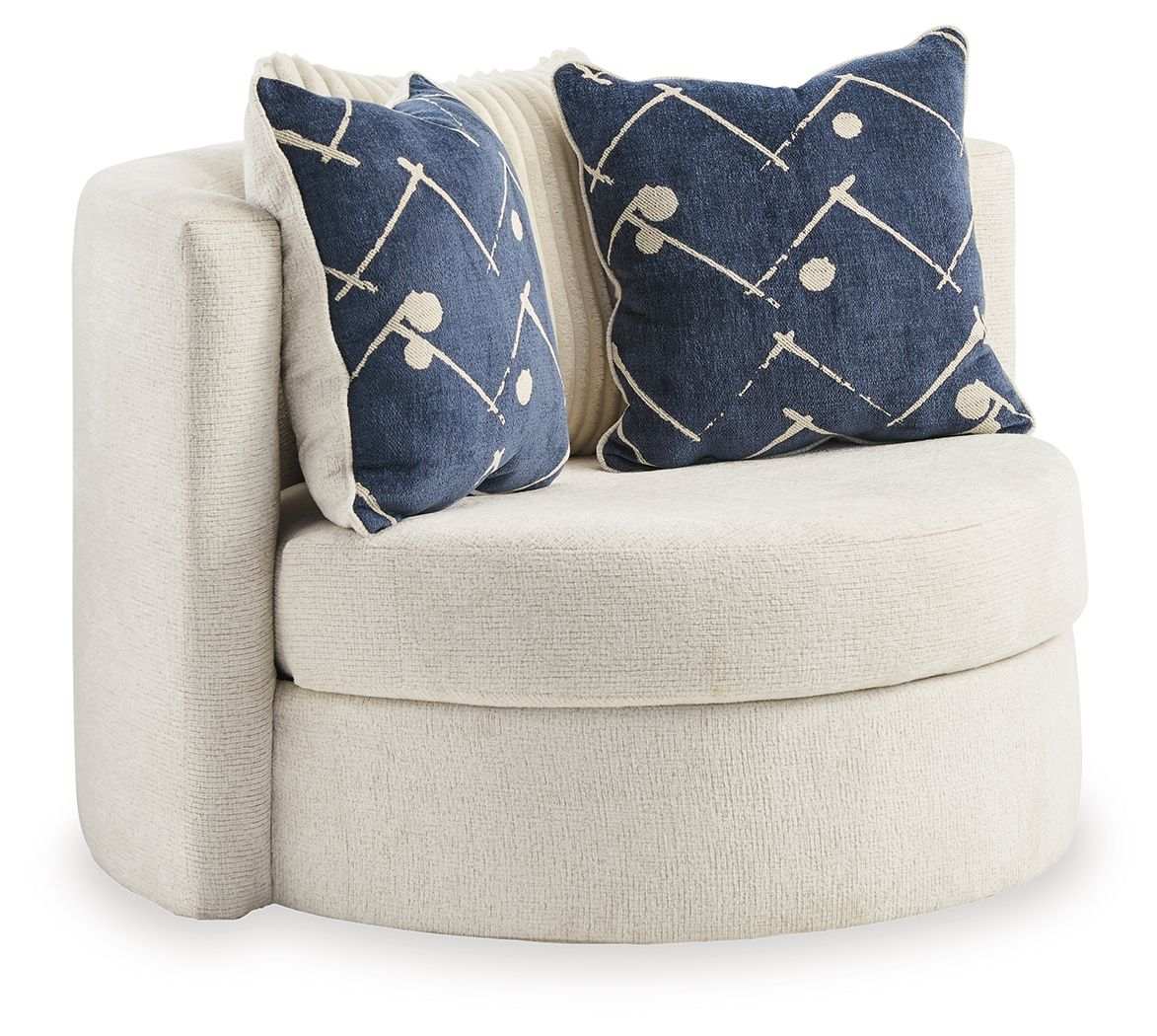 Padova - Swivel Accent Chair - Ivory - Best Buy Furniture