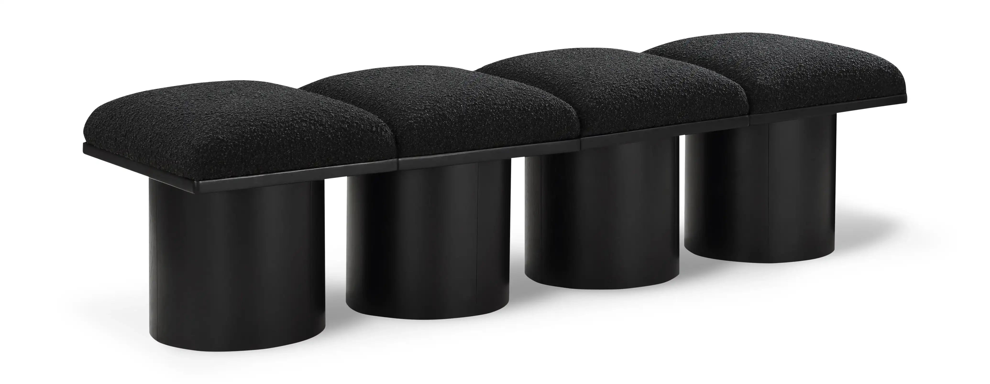 Pavilion - 4 Piece Modular Bench With Black Base - Best Buy Furniture
