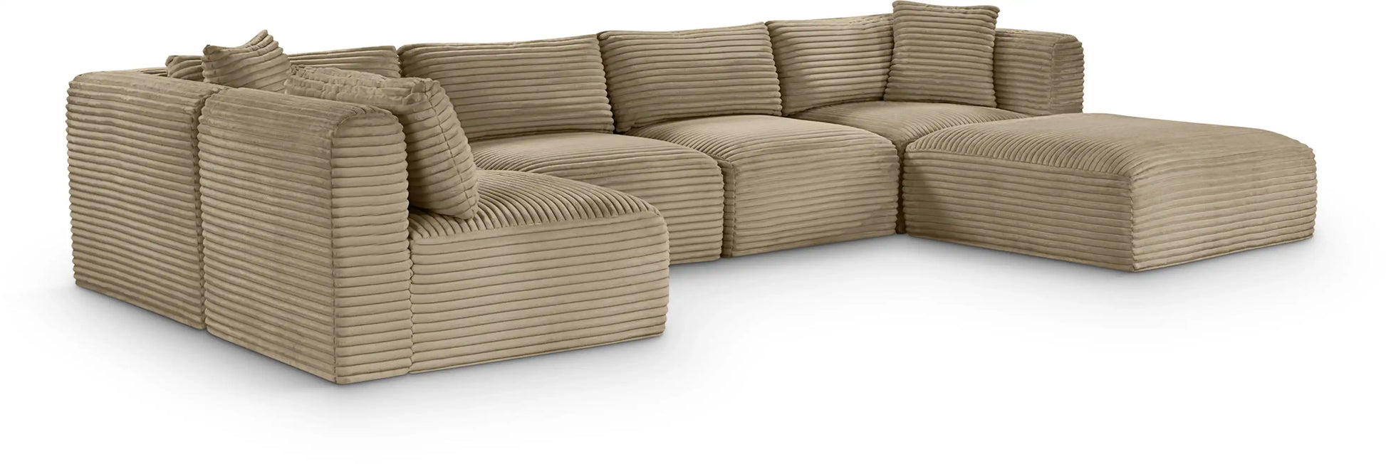 Shaggy - Fabric 6 Piece Modular U-Shaped Sectional - Best Buy Furniture