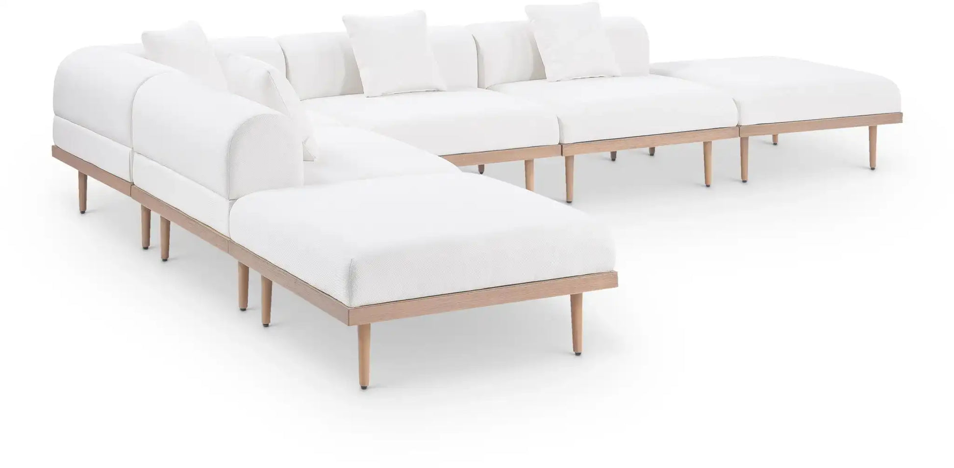 Laguna - 6 Piece 142" Outdoor Patio Modular Sectional - Best Buy Furniture