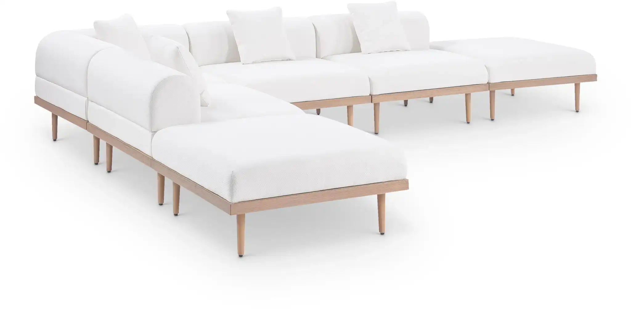 Laguna - 6 Piece 142" Outdoor Patio Modular Sectional - Best Buy Furniture