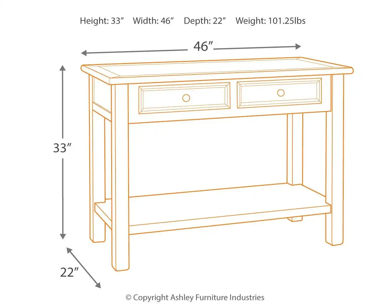 Bolanburg - Sofa Table - Best Buy Furniture