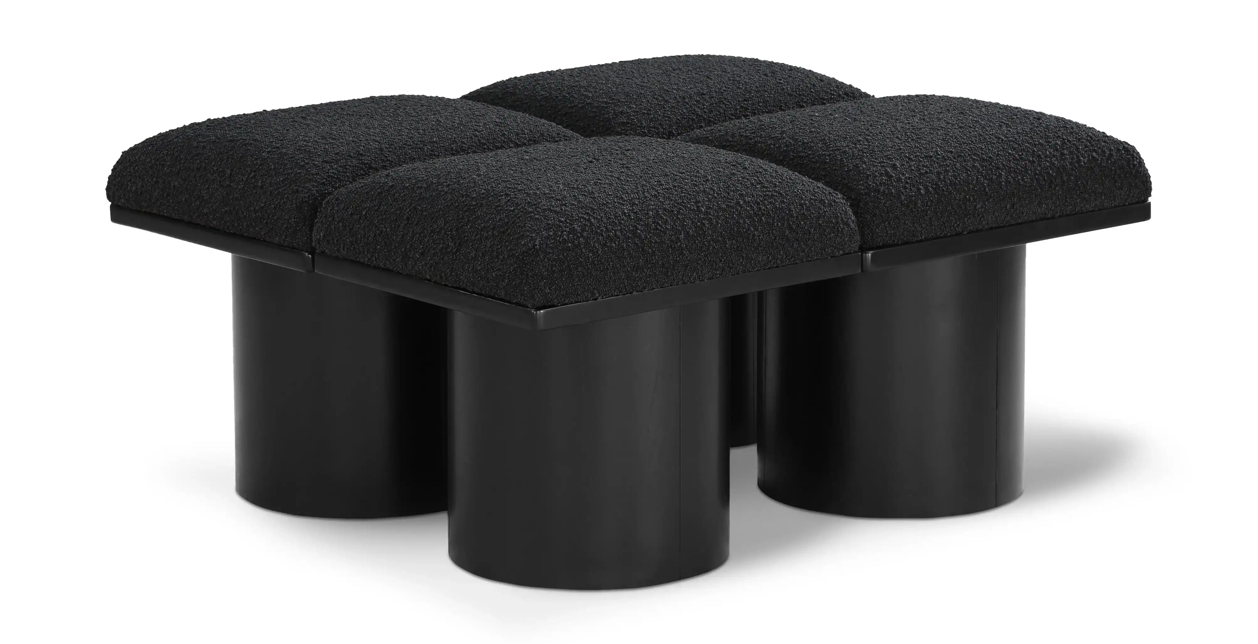 Pavilion - 4 Piece Modular Bench With Black Base - Best Buy Furniture