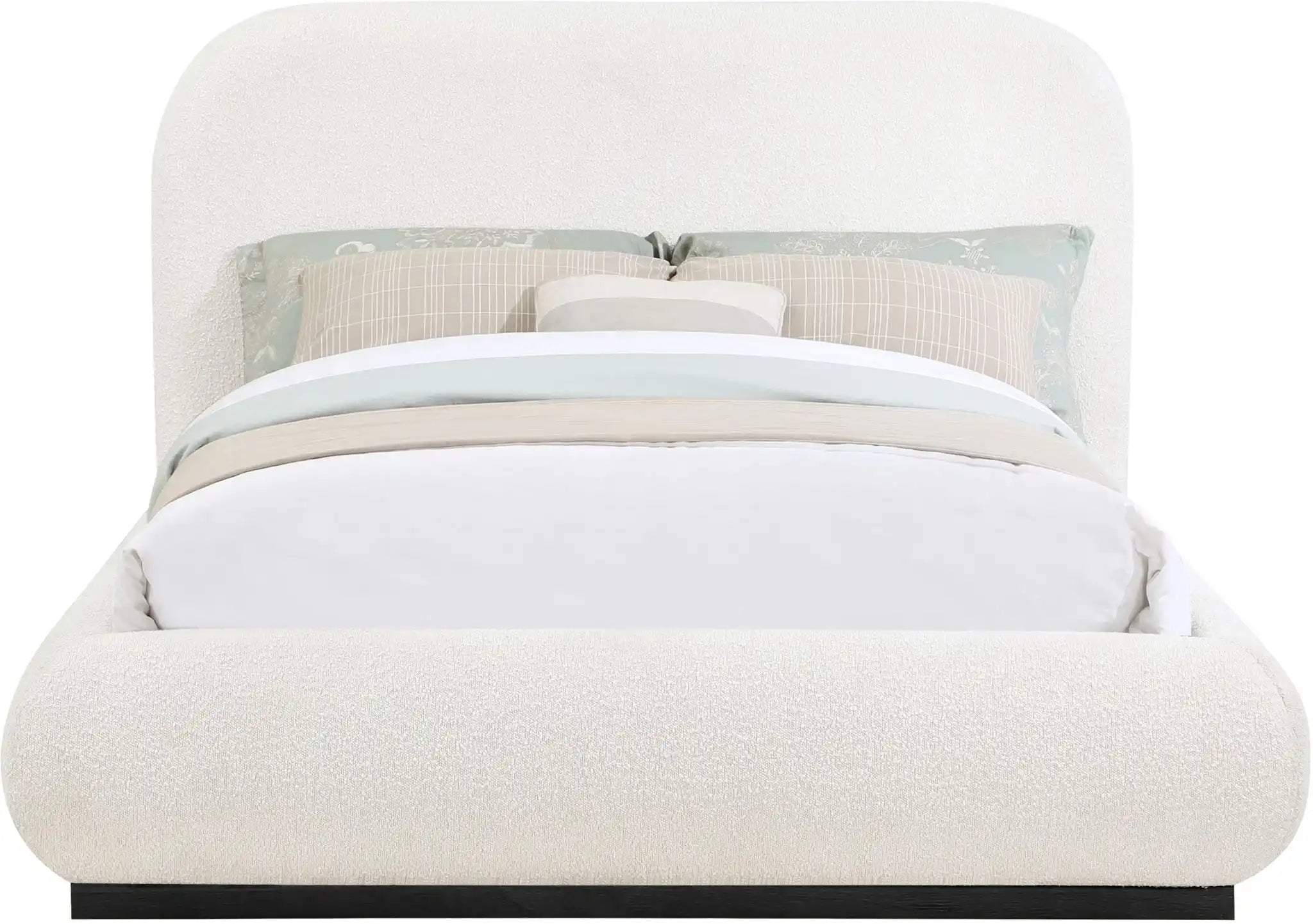 Vaughn - Boucle Bed With Black Base