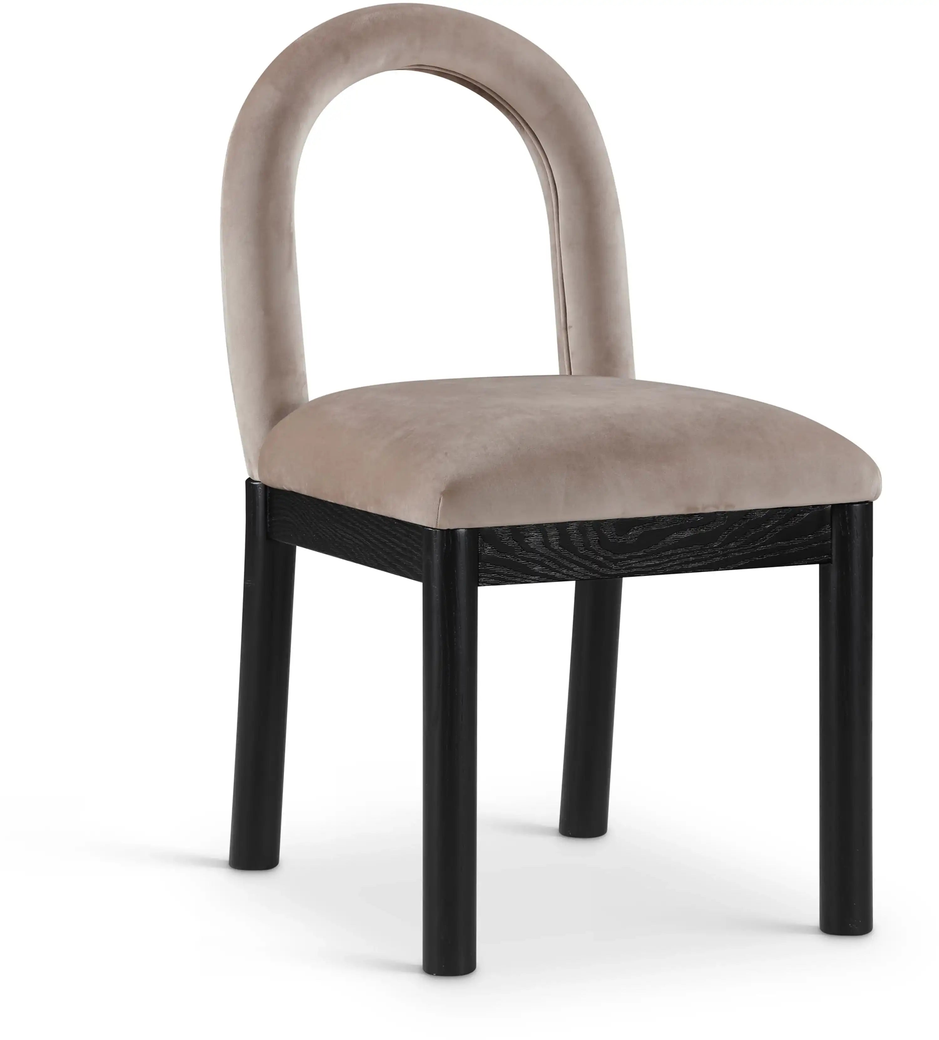 Conrad - Velvet Dining Chair With Black Legs - Best Buy Furniture