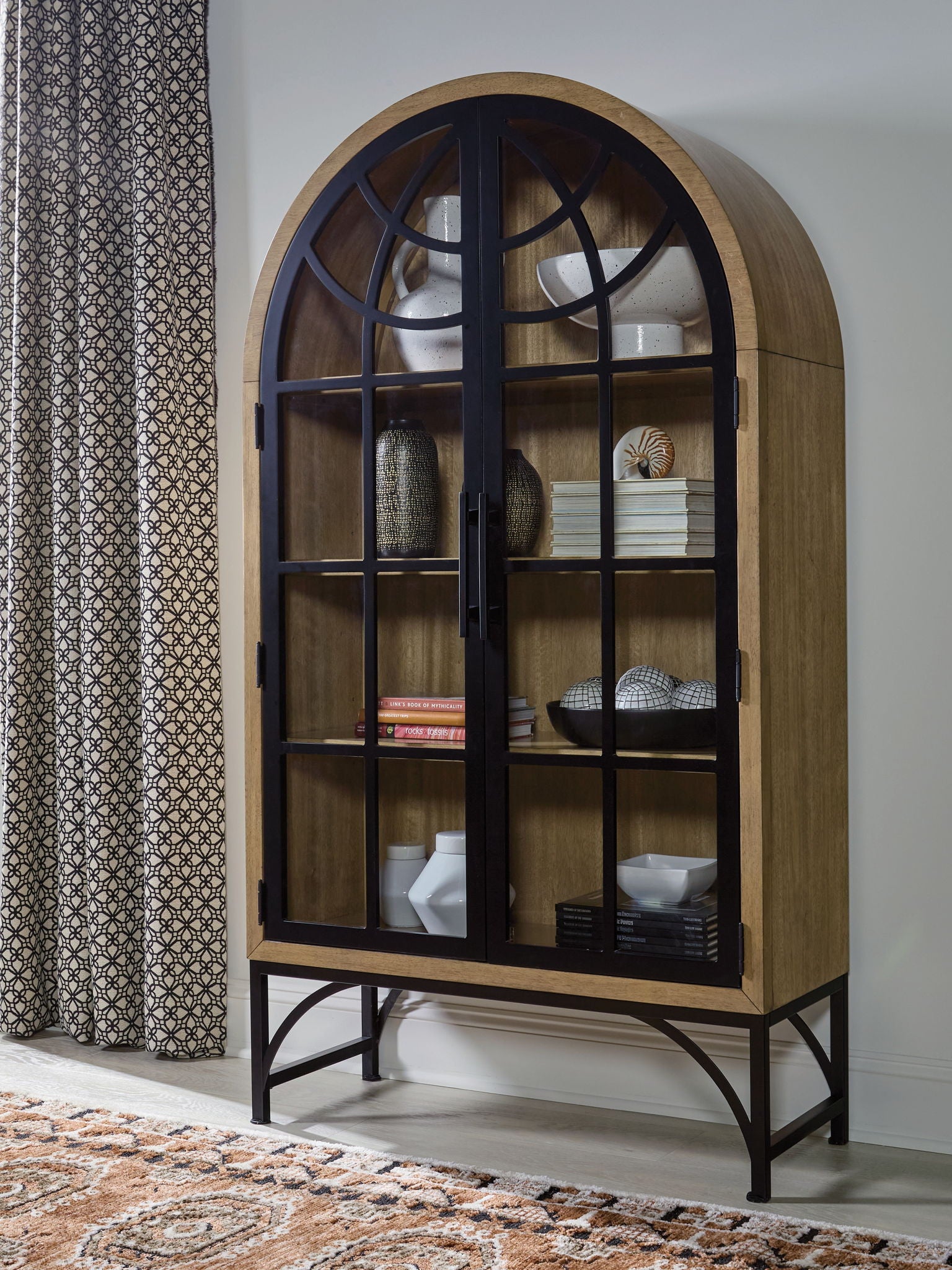 Gwenwich - Accent Cabinet - Natural / Black - Best Buy Furniture