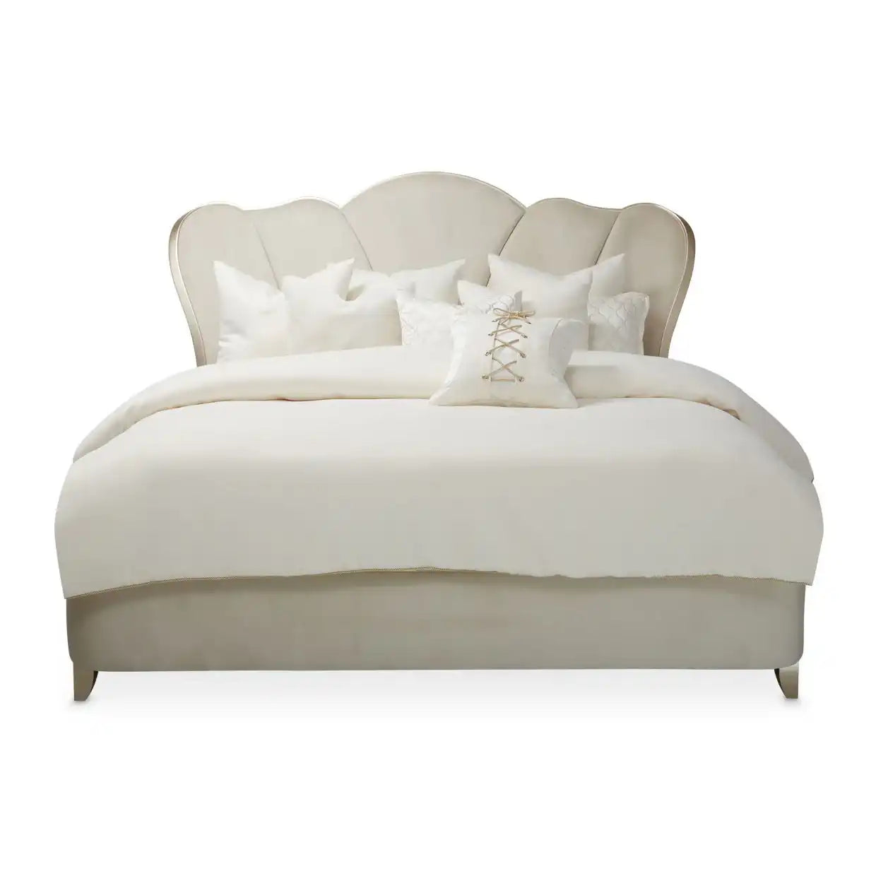 Villa Cherie - Channel Tufted Bed - Caramel - Best Buy Furniture