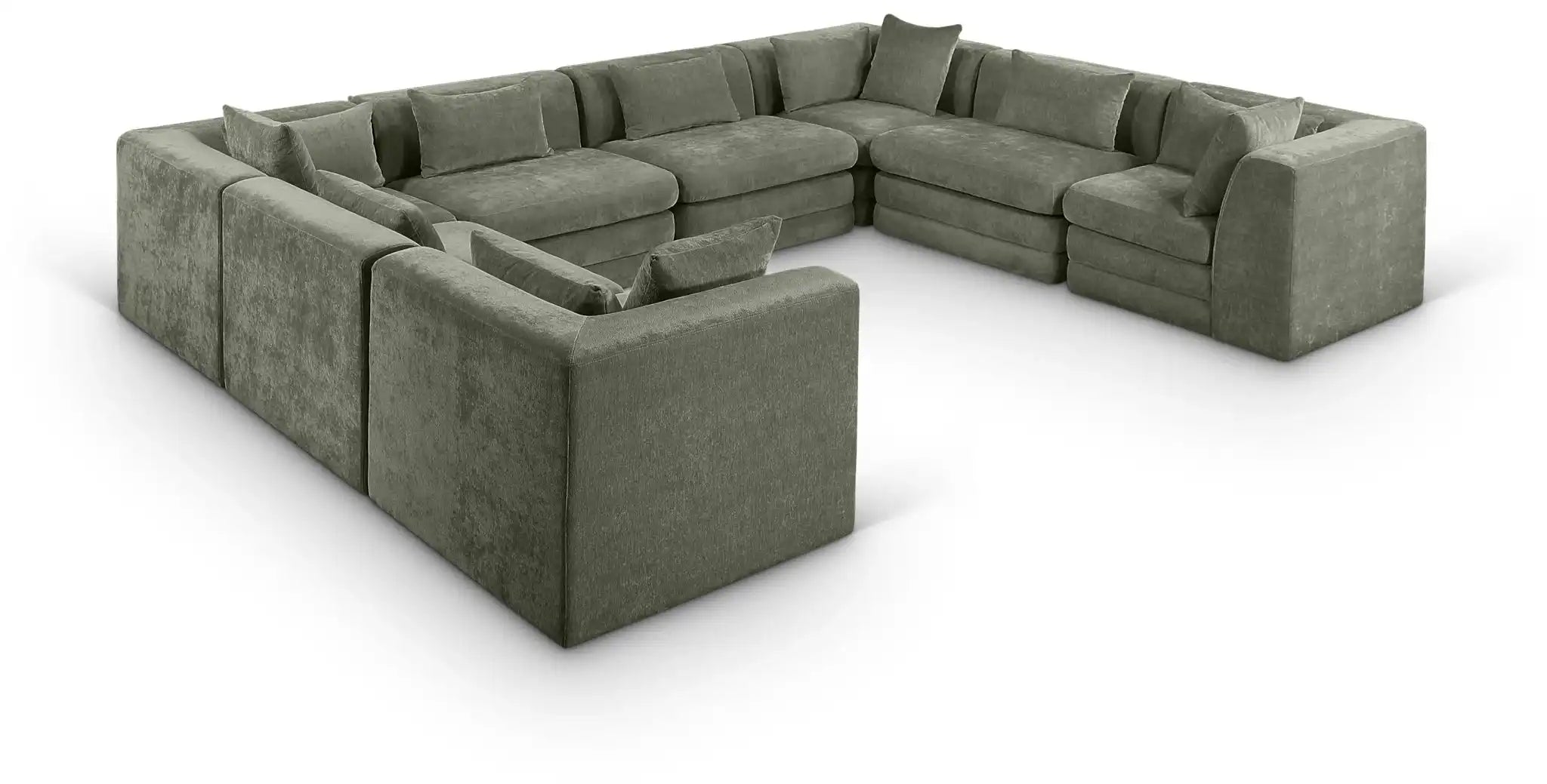 Stellar - 8 Piece Chenille Fabric Upholstered Modular Sectional - Best Buy Furniture