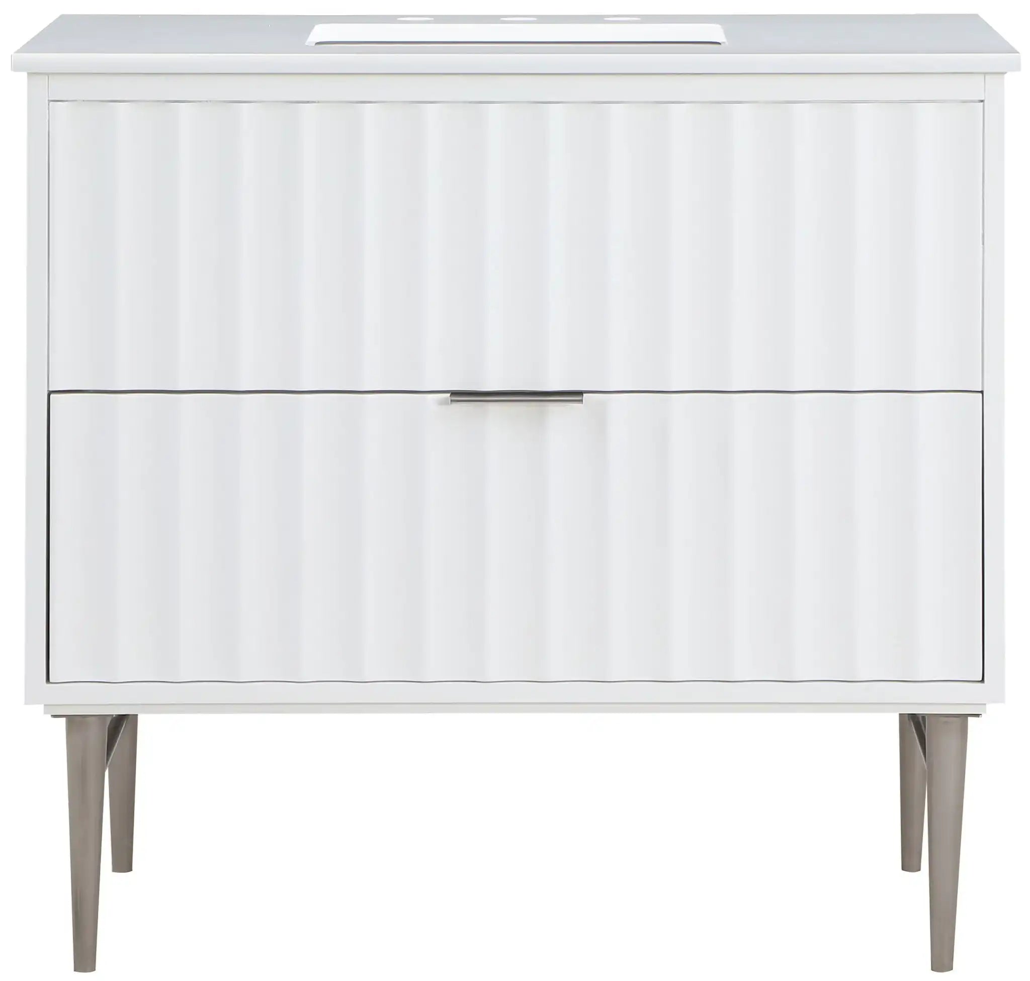 Modernist - Bathroom Vanity With Chrome Legs