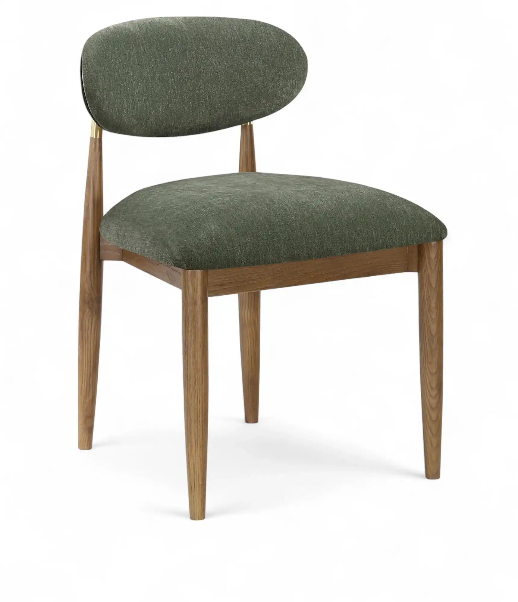 Riccio - Fabric Dining Side Chair (Set of 2) - Walnut Frame - Best Buy Furniture