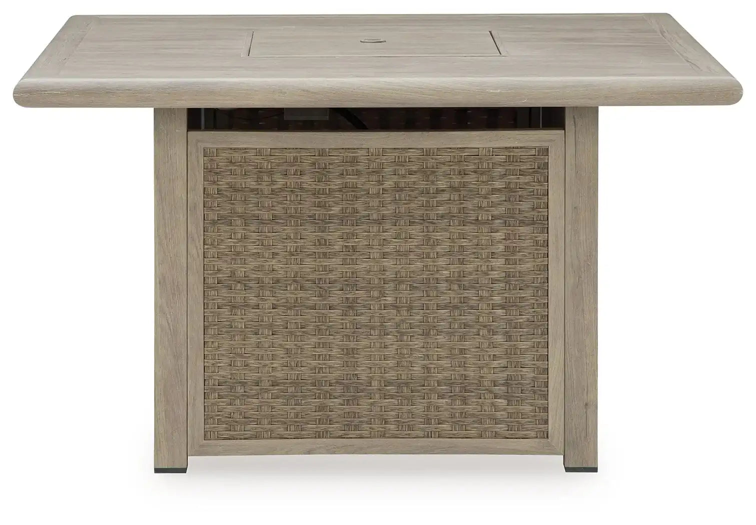 Cliff Trails - Square Fire Pit Table - Beige - Best Buy Furniture