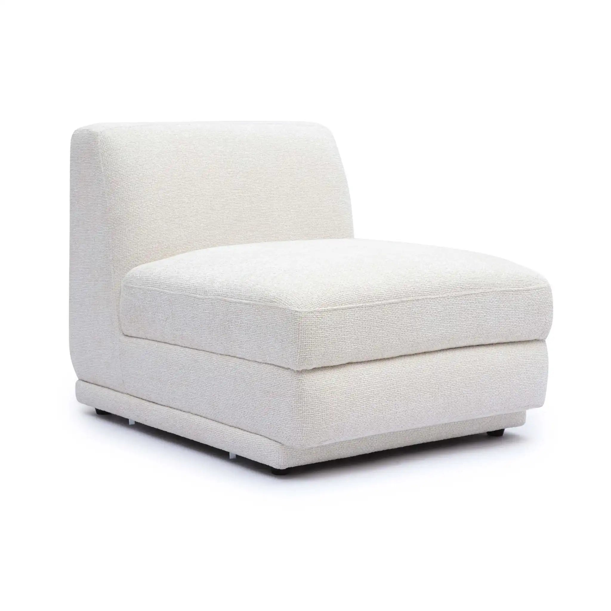 Perry - Modular Armless Chair - Cream - Best Buy Furniture