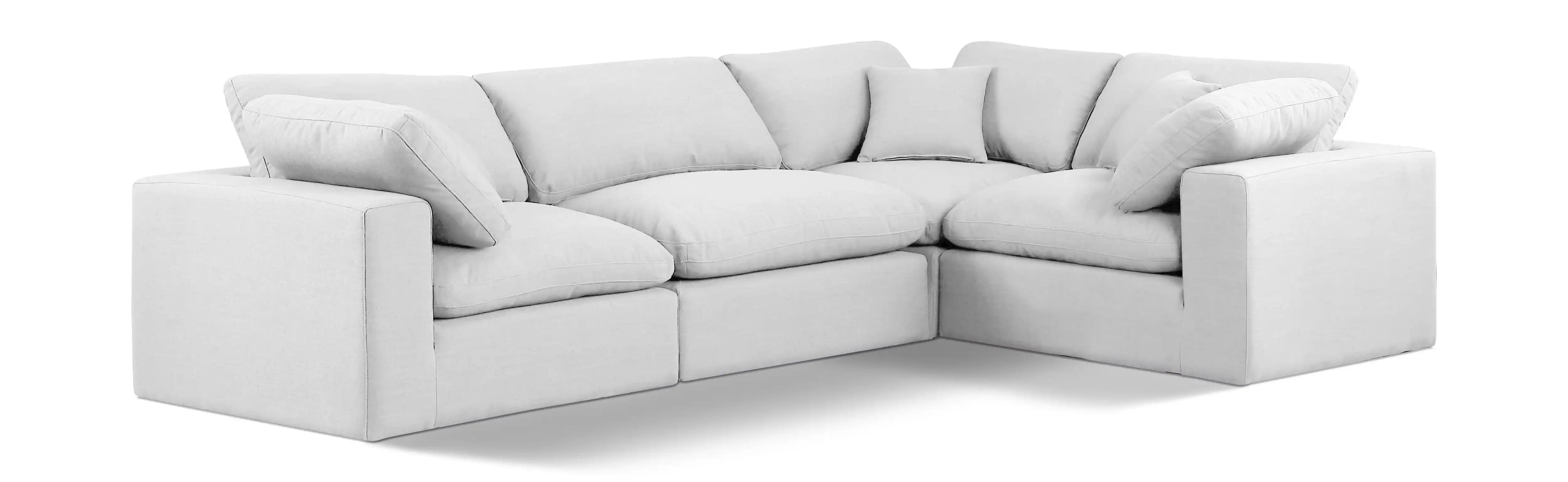 Comfy - 4 Piece Linen Fabric Modular Sectional - Best Buy Furniture
