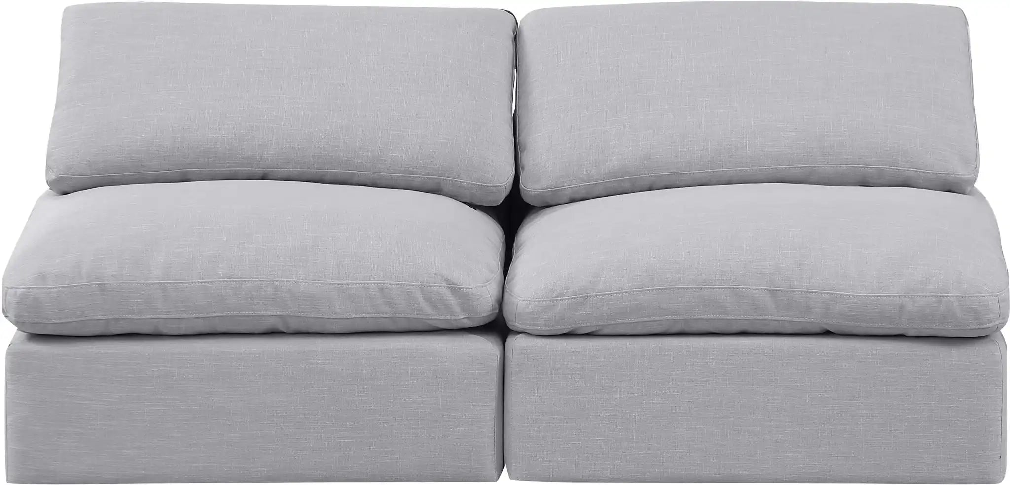 Indulge - Linen 2 Seat Modular Armless Sofa