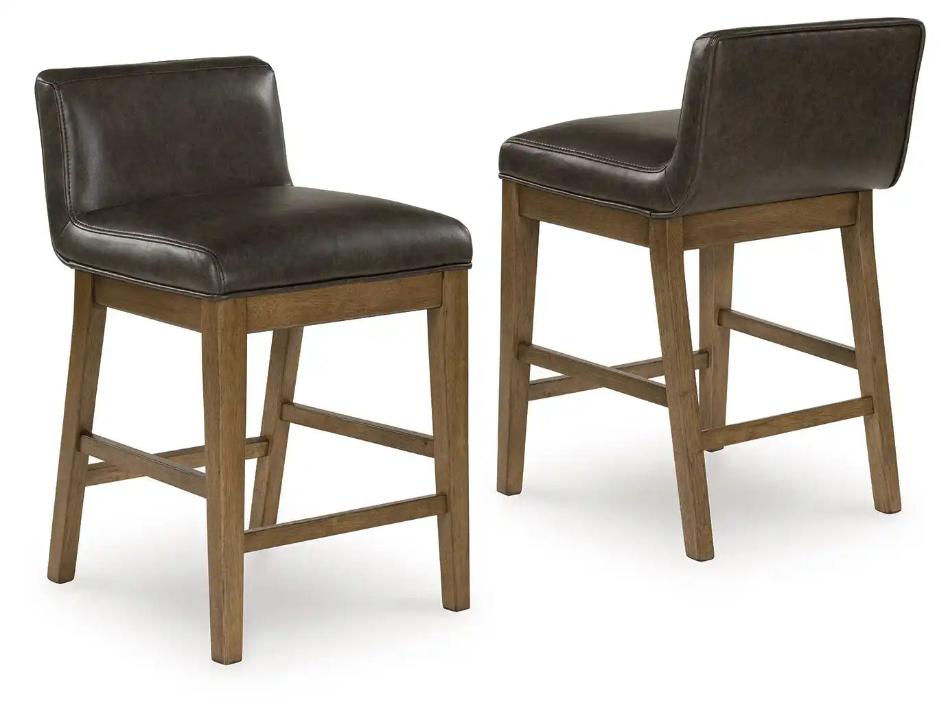 Cabalynn - Upholstered Barstool (Set of 2) - Two-tone Brown - Best Buy Furniture