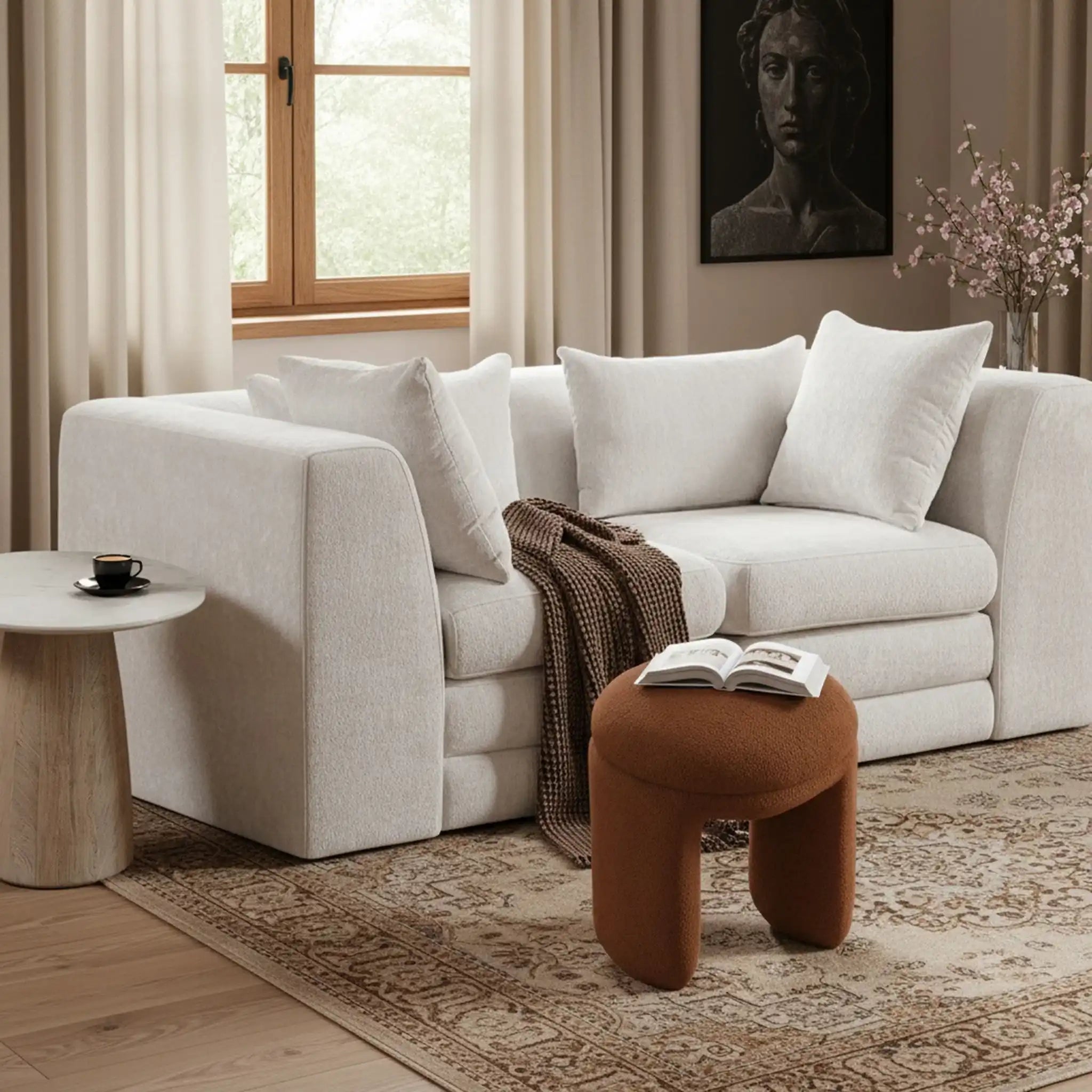 Bowen - Ottoman / Stool - Saddle