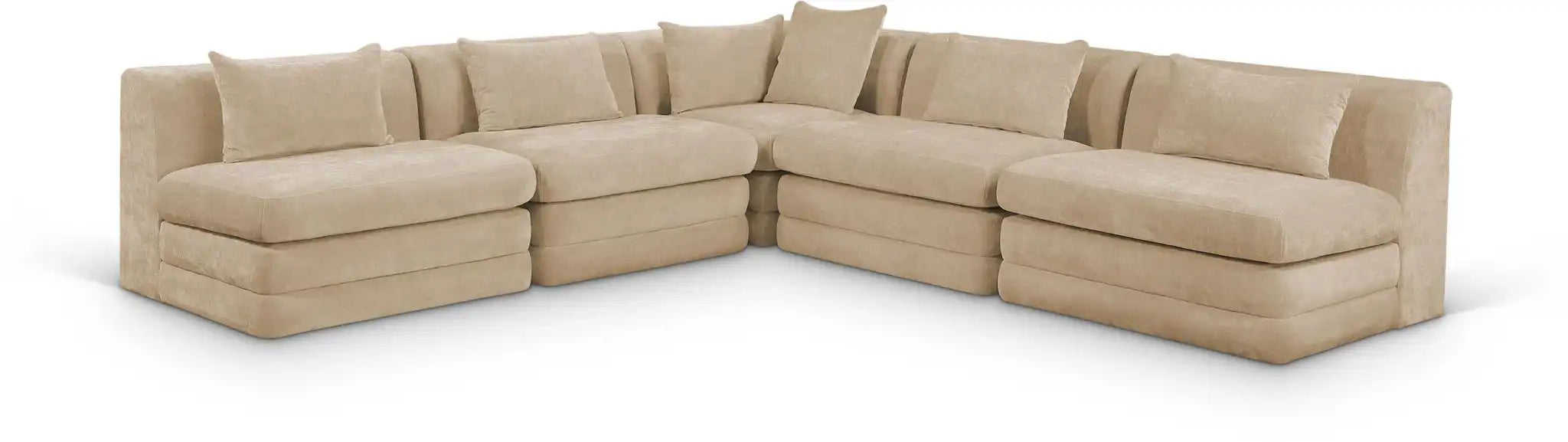 Stellar - 5 Piece Upholstered Modular Sectional - Best Buy Furniture