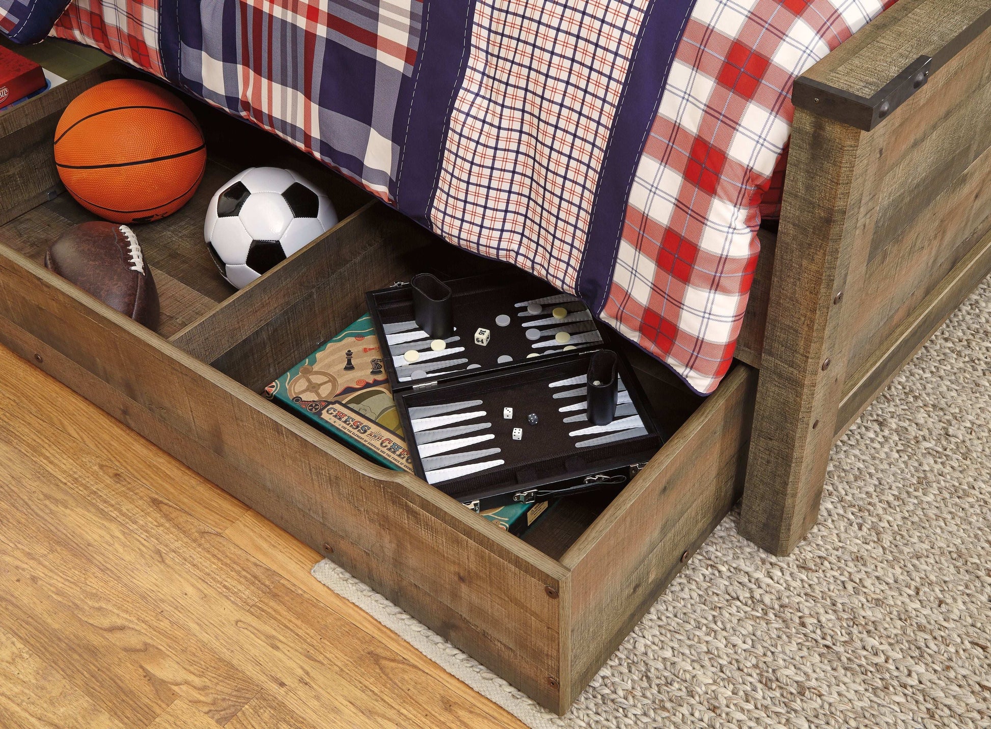 Trinell - Bookcase Storage Bed - Best Buy Furniture