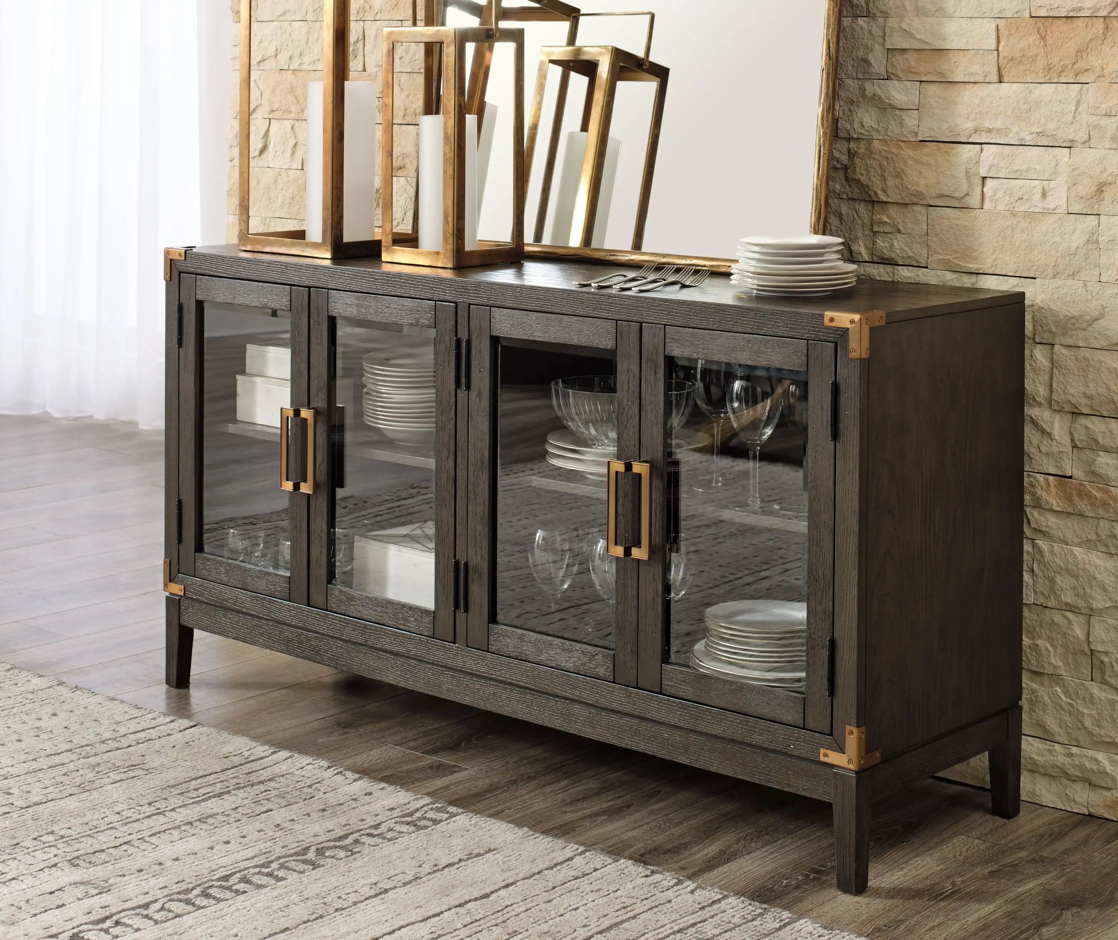 Burkhaus - Dining Room Server - Dark Brown - Best Buy Furniture