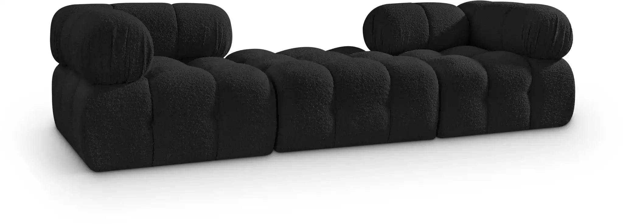 Ames - 3 Piece Boucle Modular Sofa With 1 Backless Seat - Best Buy Furniture