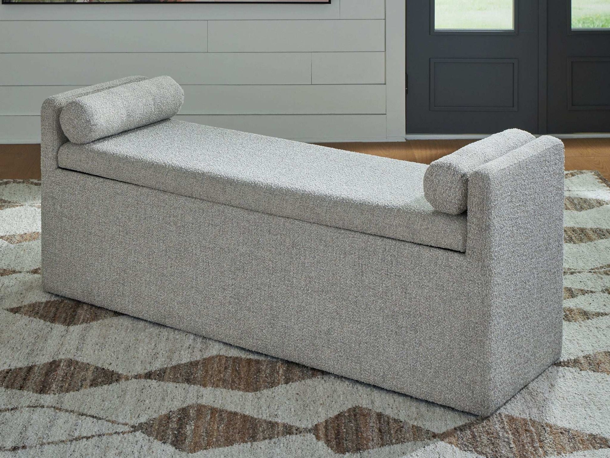 Galliden - Large Upholstered Dining Room Bench - Beige - Best Buy Furniture