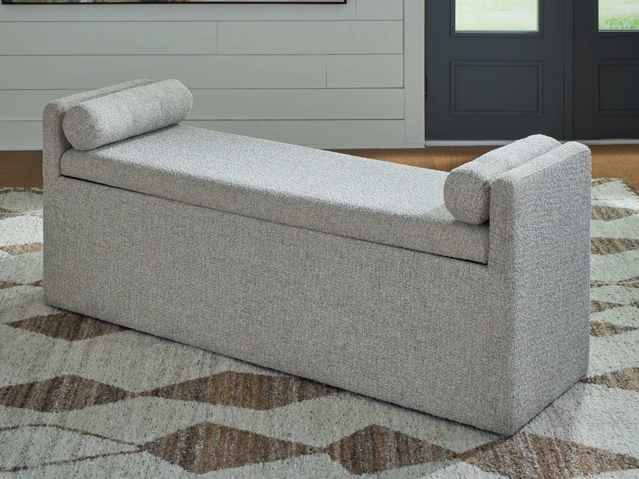 Galliden - Large Upholstered Dining Room Bench - Beige - Best Buy Furniture