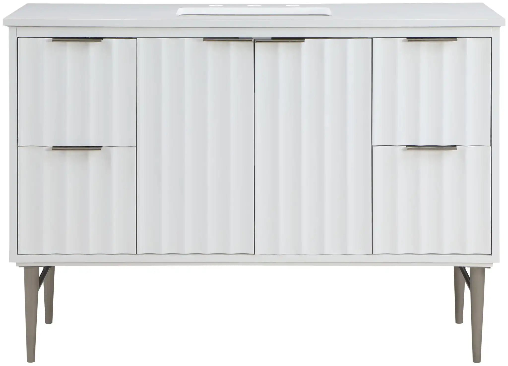 Modernist - Bathroom Vanity With Chrome Legs