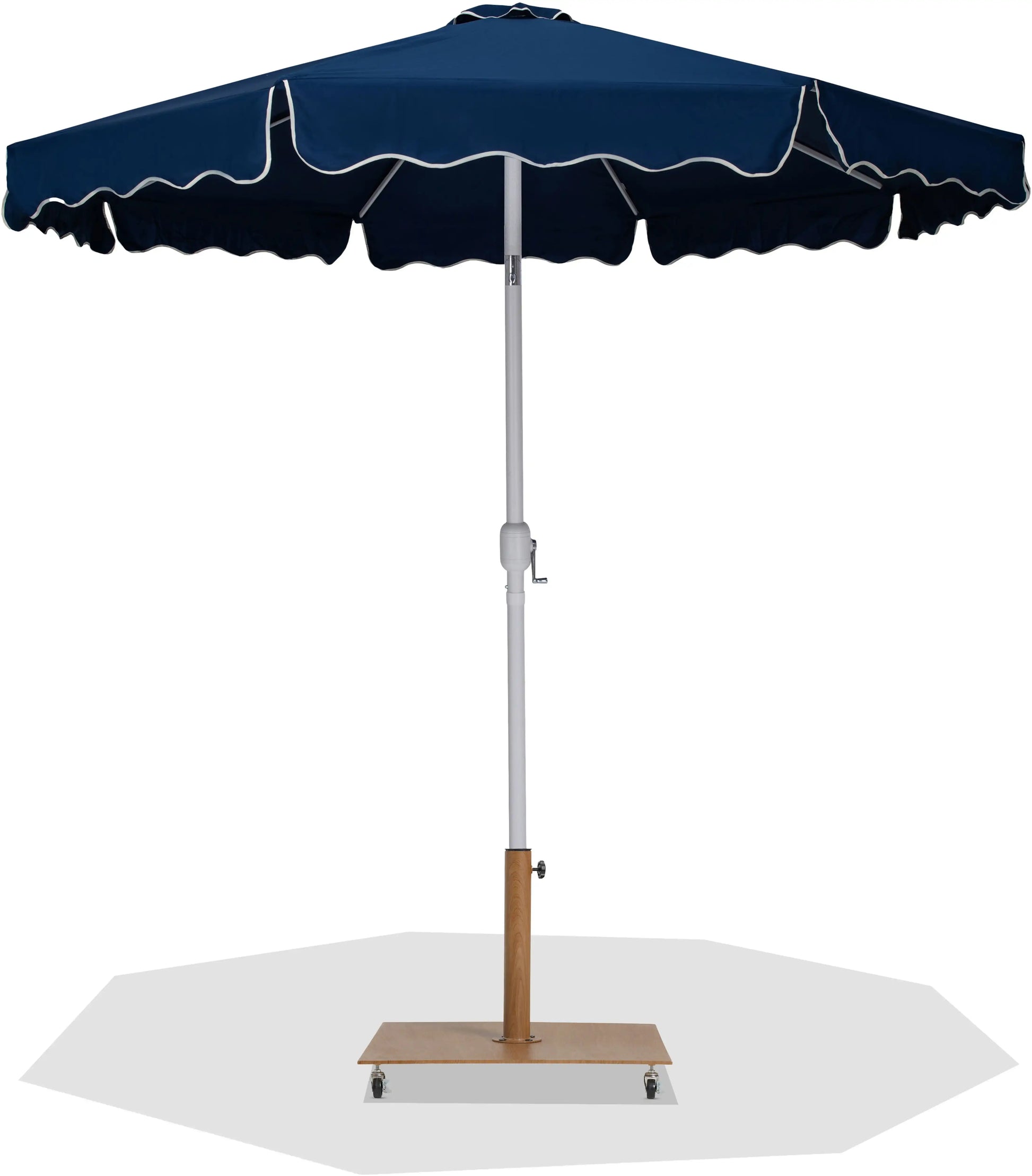 Amalfi - Aluminum Patio Umbrella - Light Brown Base / White Pole - Best Buy Furniture