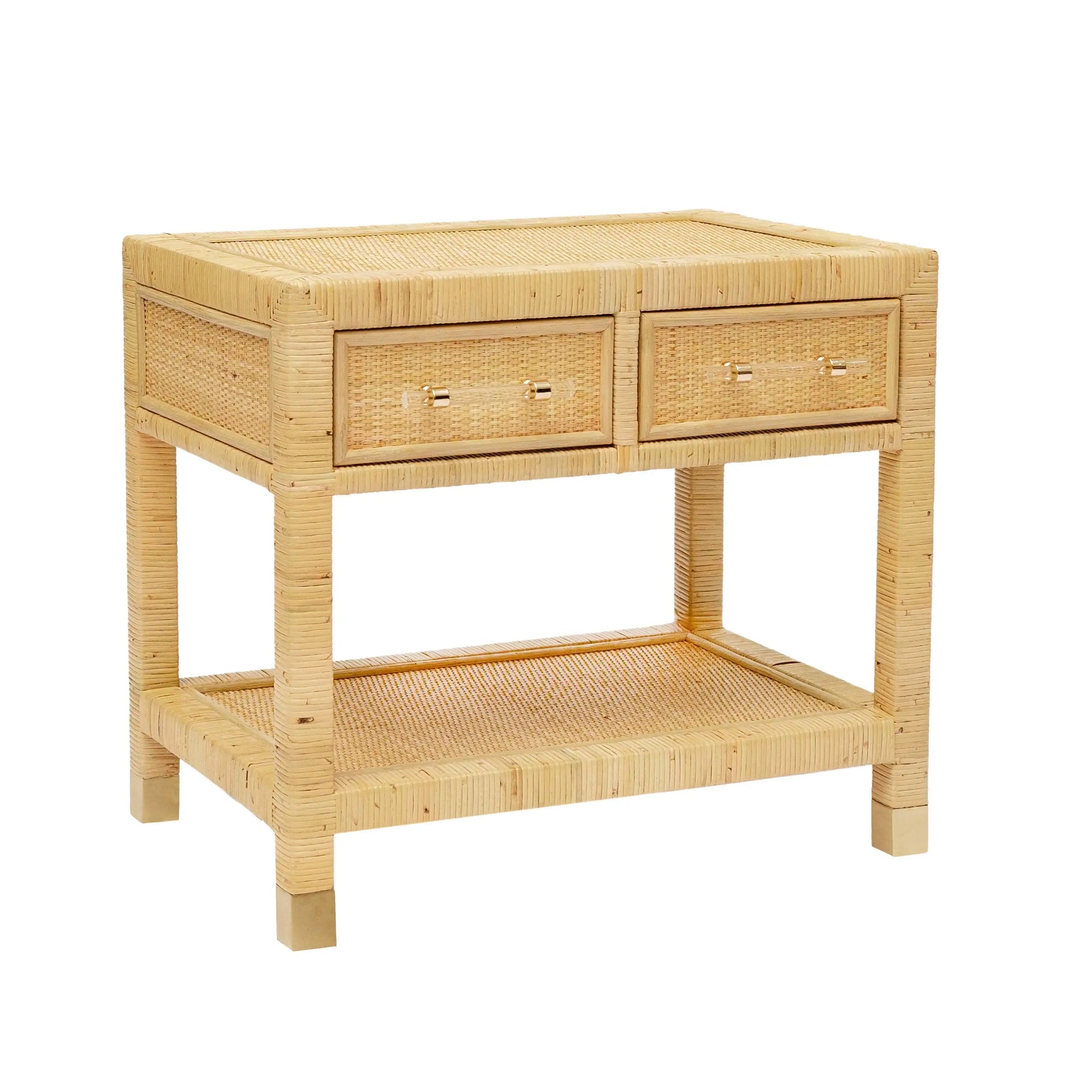 Amara - Rattan Nightstand - Natural - Best Buy Furniture