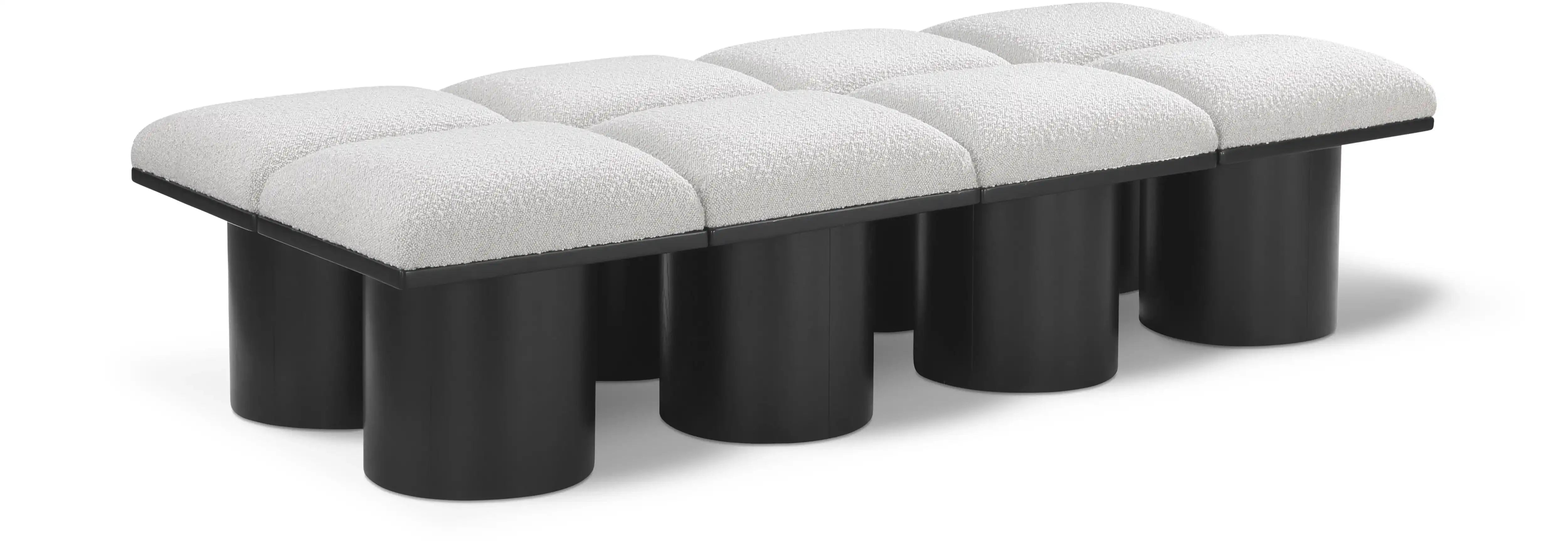 Pavilion - 8 Piece Modular Bench With Black Base - Best Buy Furniture