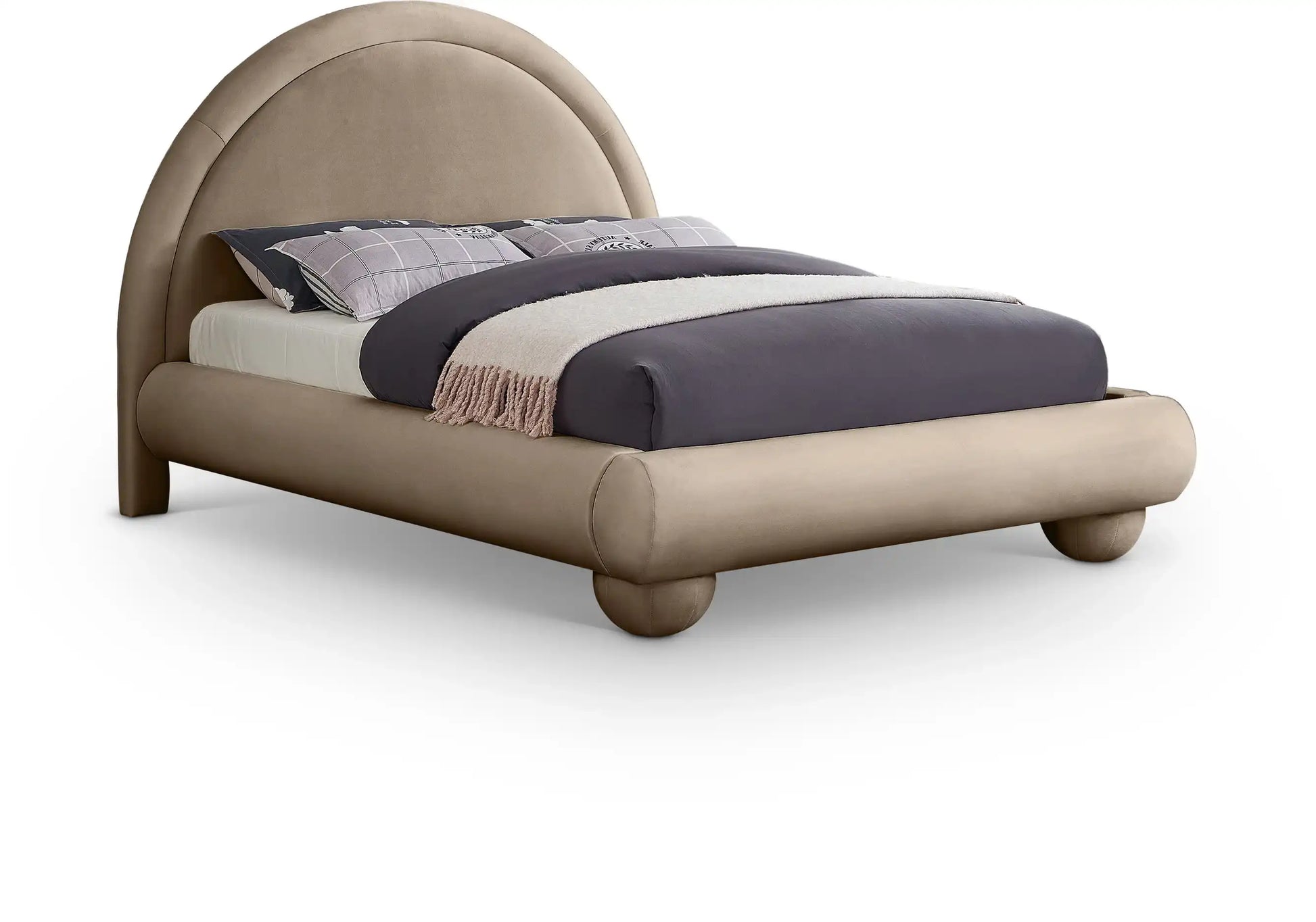 Madrid - Velvet Upholstered Bed - Best Buy Furniture