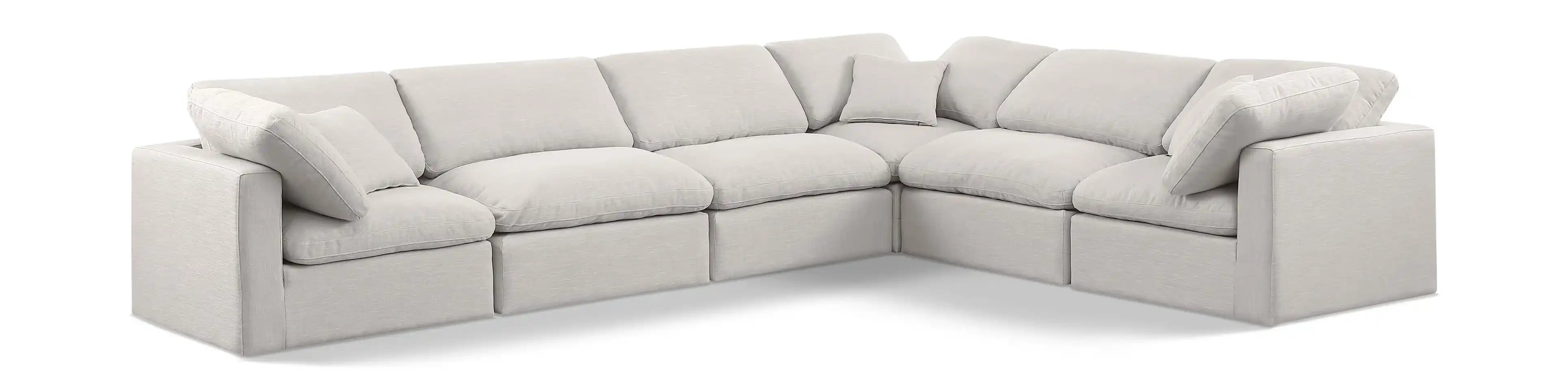 Indulge - Linen 6 Piece Modular Corner Sectional - Best Buy Furniture