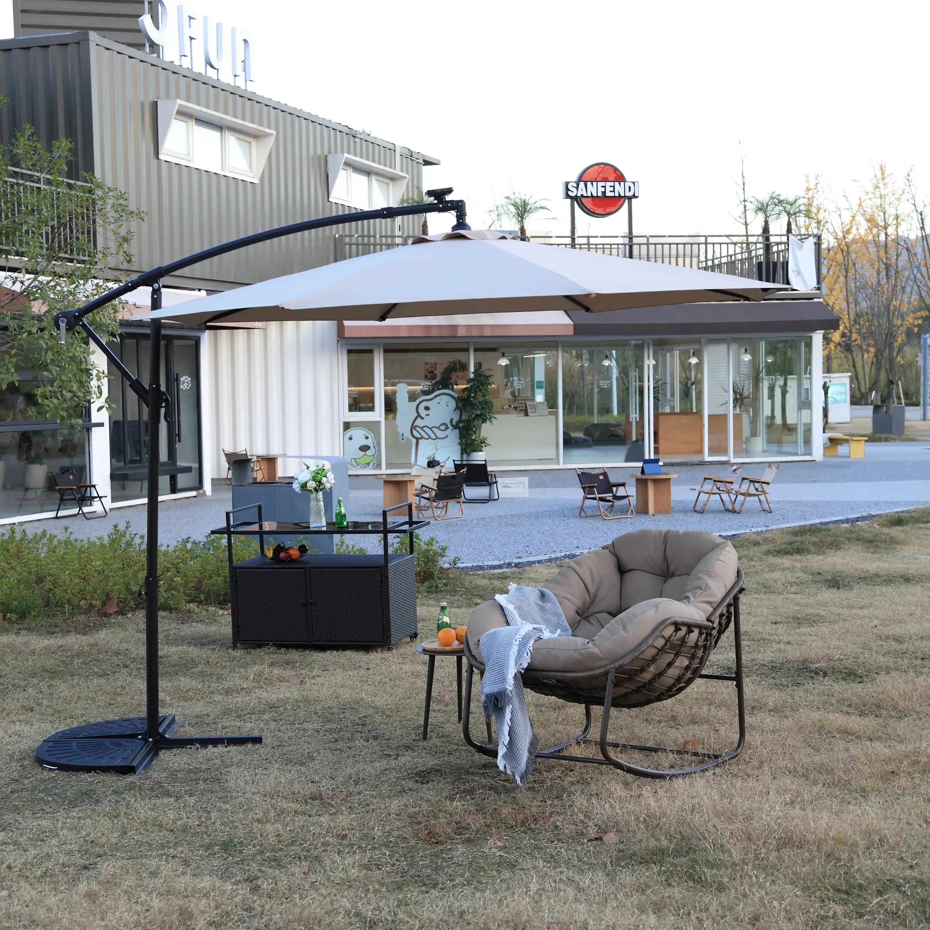 Solar LED Patio Umbrella | Large Outdoor Umbrella - Best Buy Furniture