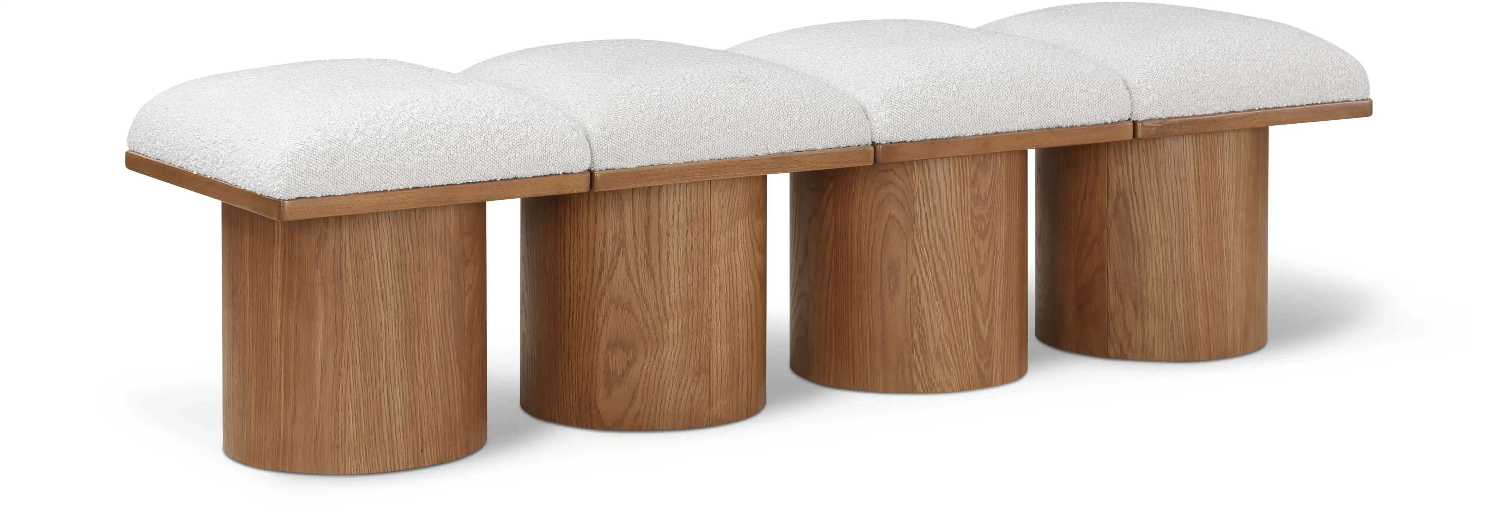 Pavilion - 4 Piece Modular Bench With Brown Base - Best Buy Furniture