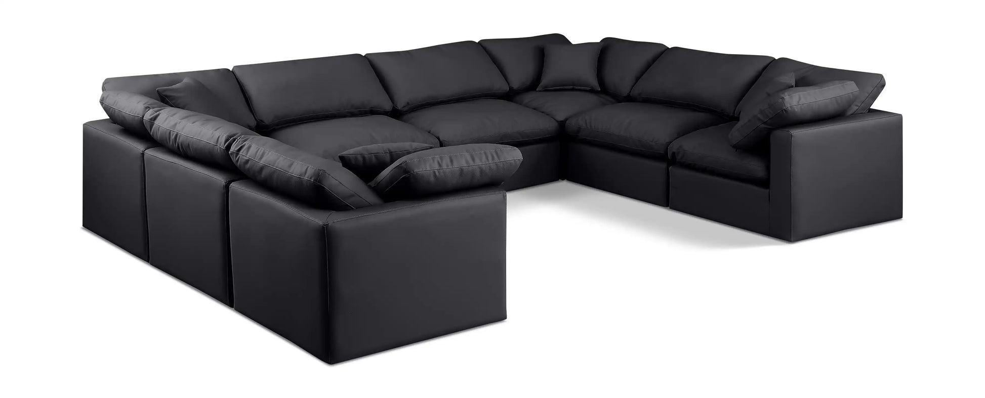 Indulge - Faux Leather 8 Piece Modular Sectional - Best Buy Furniture