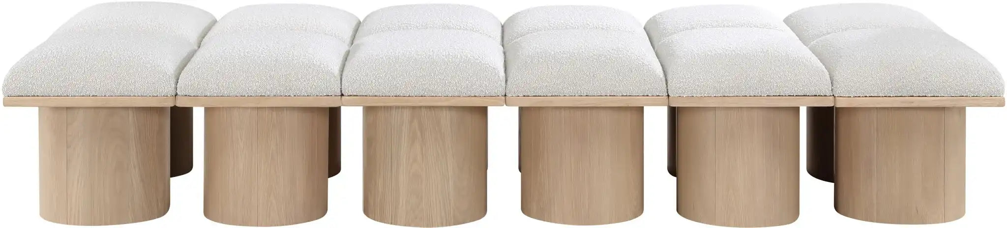 Pavilion - 12 Piece Modular Bench With Natural Base