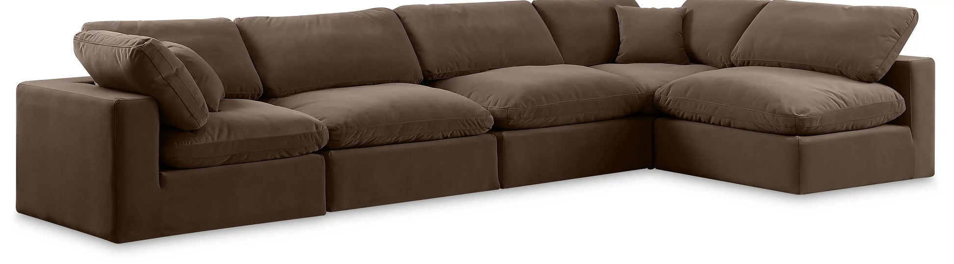 Comfy - 5 Piece Velvet Modular Sectional - Best Buy Furniture