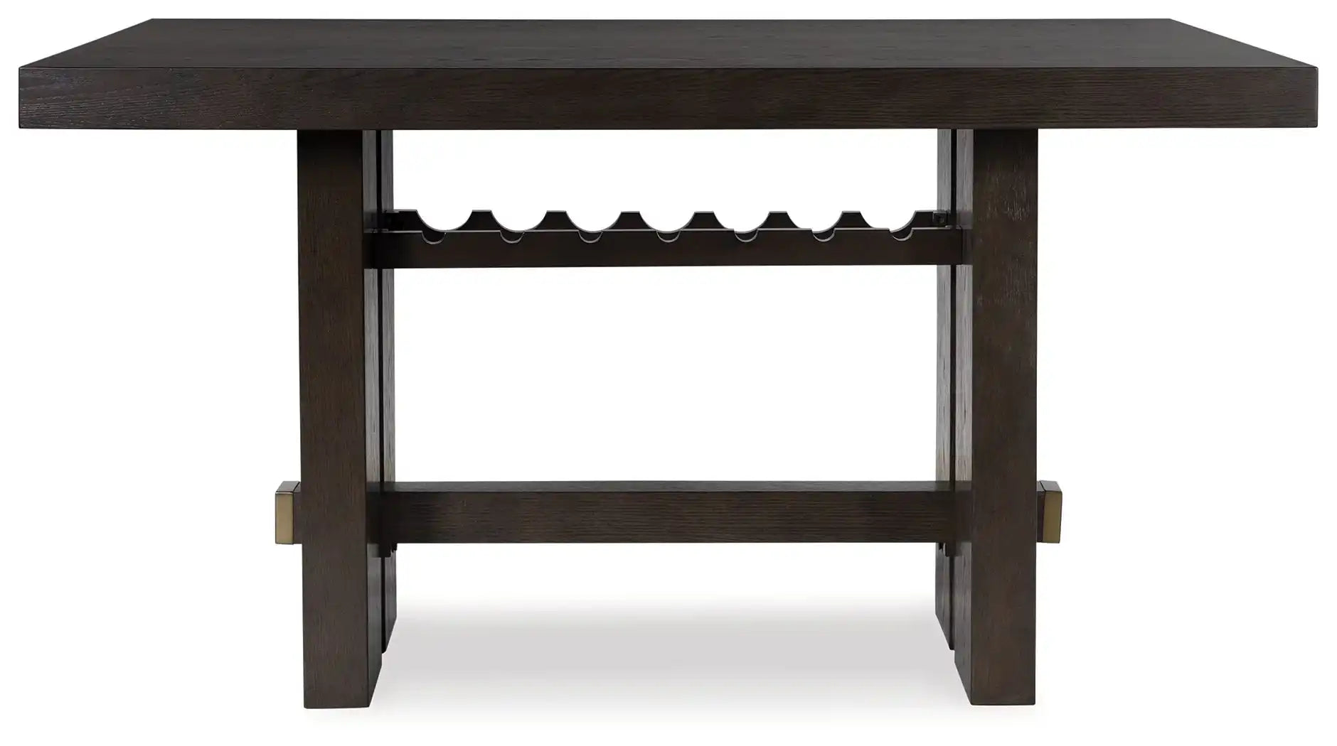 Burkhaus - Rectangular Dining Room Counter Table - Dark Brown - Best Buy Furniture