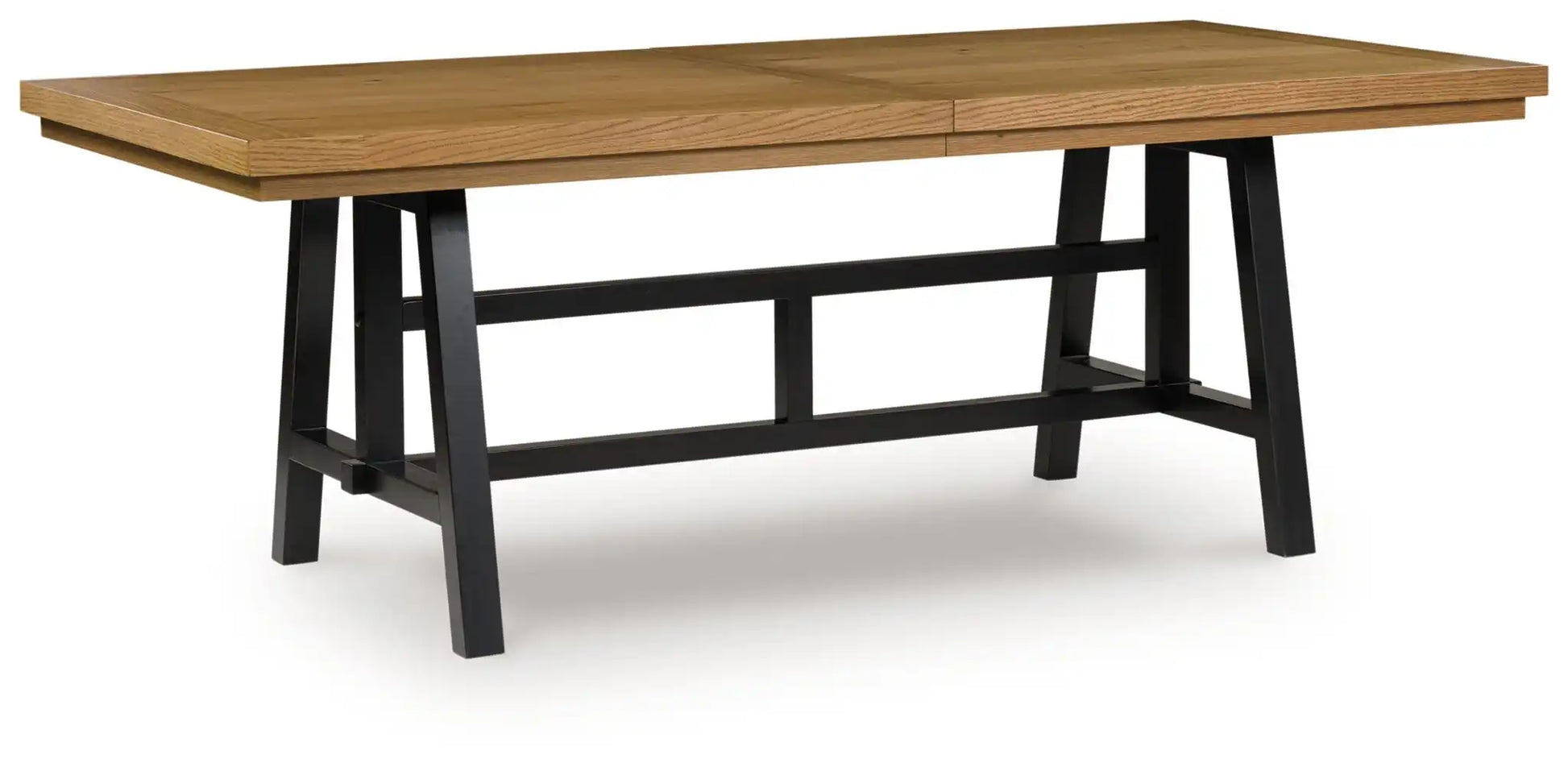 Galliden - Rectangular Dining Room Extension Table - Black / Brown - Best Buy Furniture