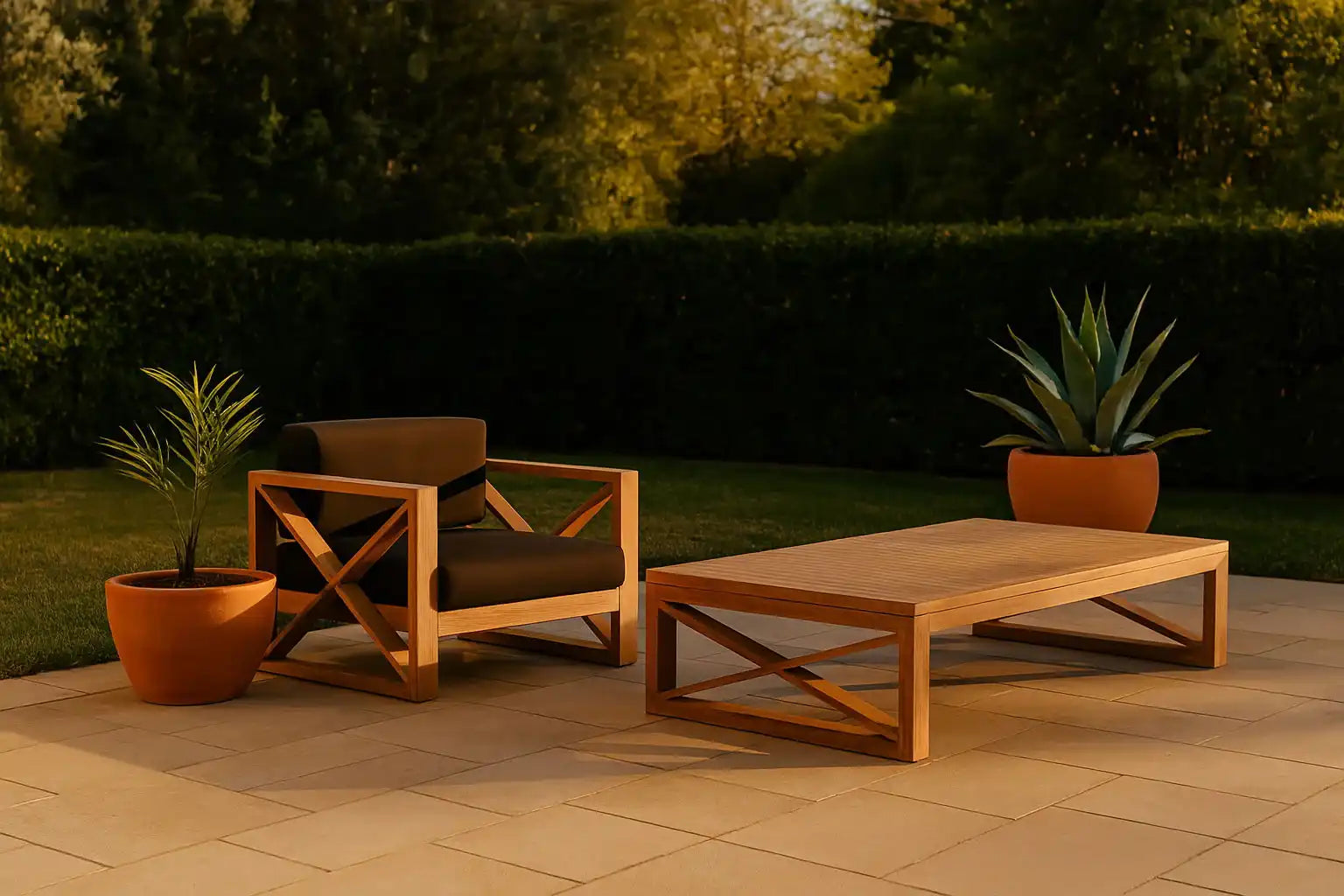 Anguilla - Teak Outdoor Coffee Table - Natural
