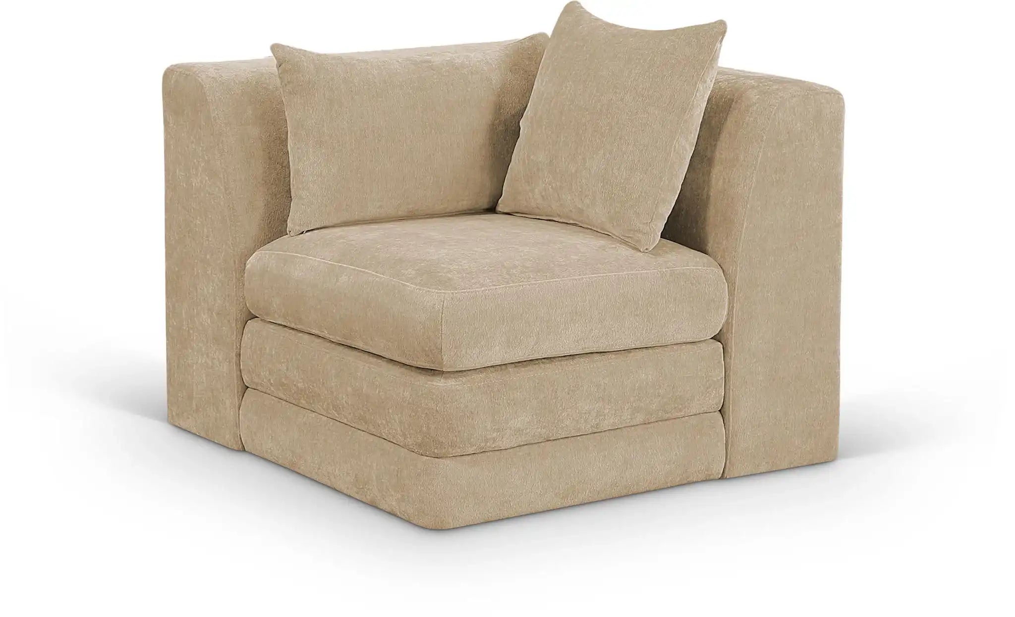 Stellar - Chenille Fabric Upholstered Modular Corner Chair - Best Buy Furniture