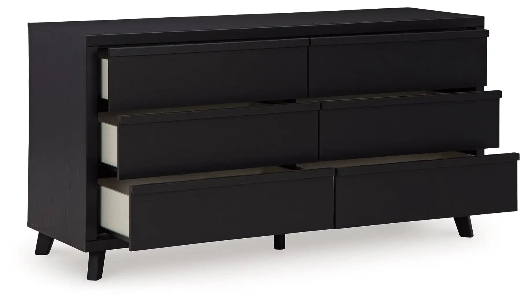 Danziar - Six Drawer Dresser - Black - Best Buy Furniture