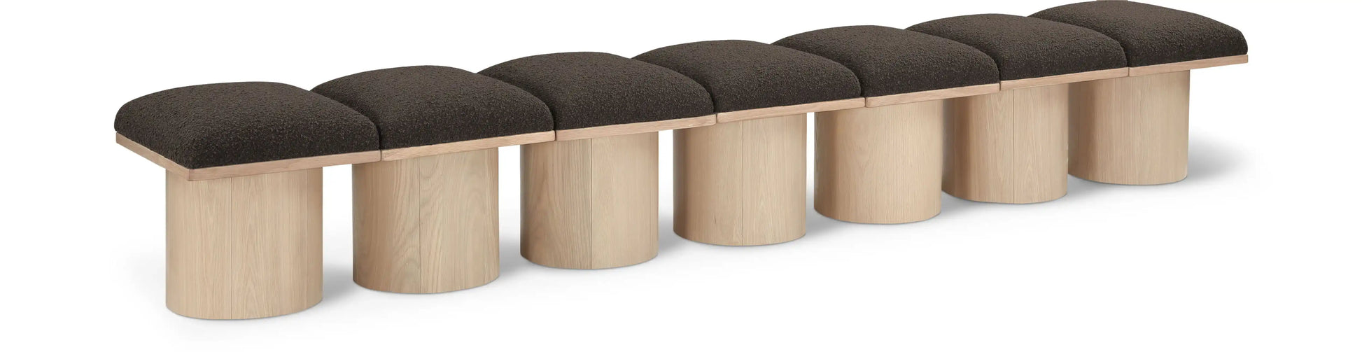 Pavilion - 7 Piece Modular Bench With Natural Base - Best Buy Furniture