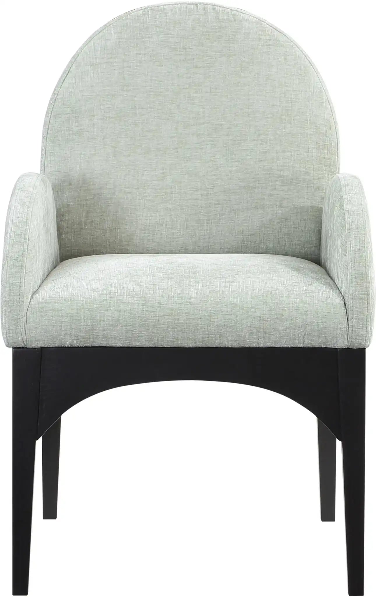 Waldorf - Chenille Dining Arm Chair With Black Legs